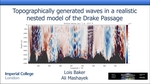 Topographically generated waves in a realistic nested model of the Drake Passage